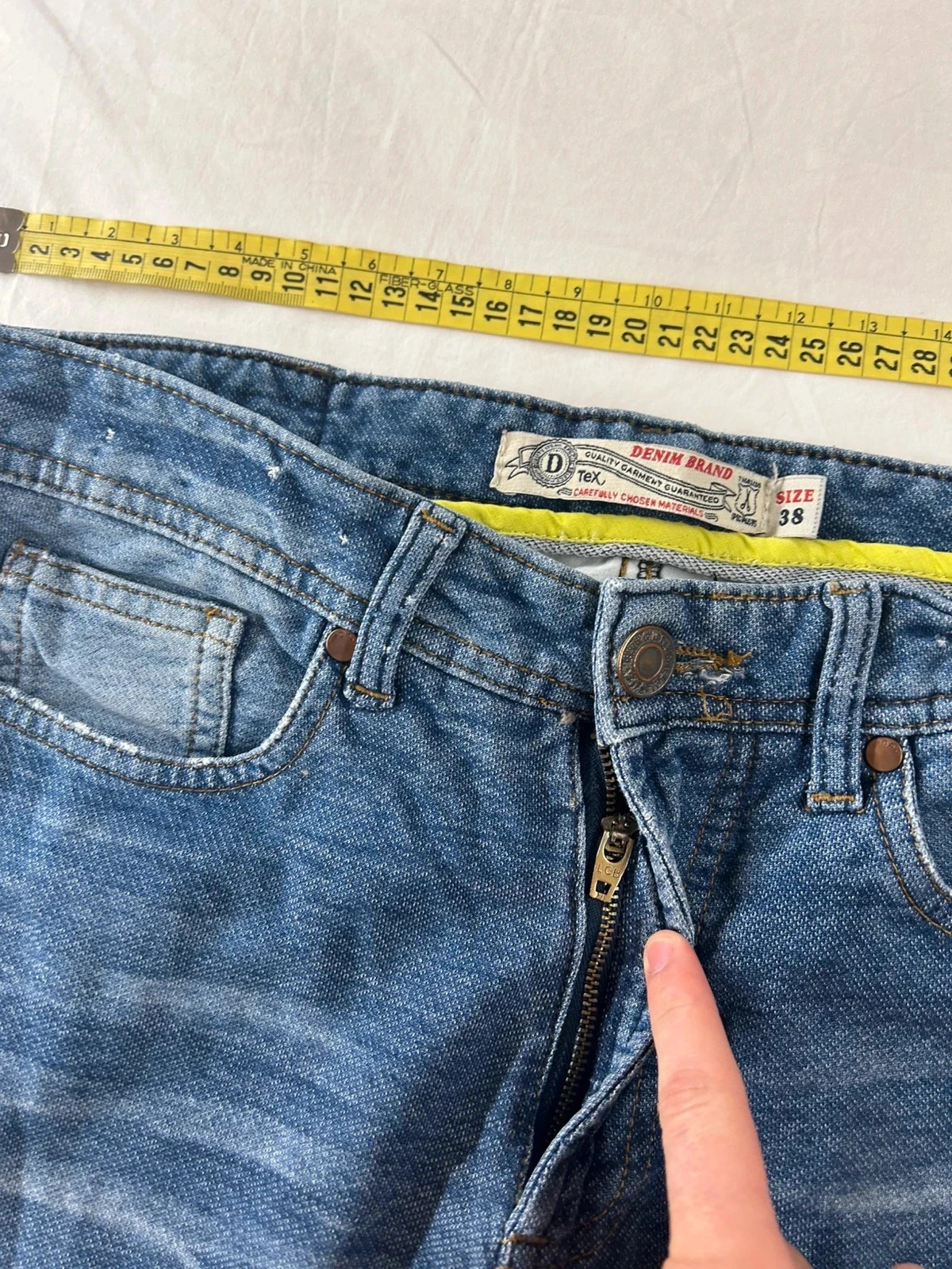 Blauwe hoge taille jeans tex – photo 7